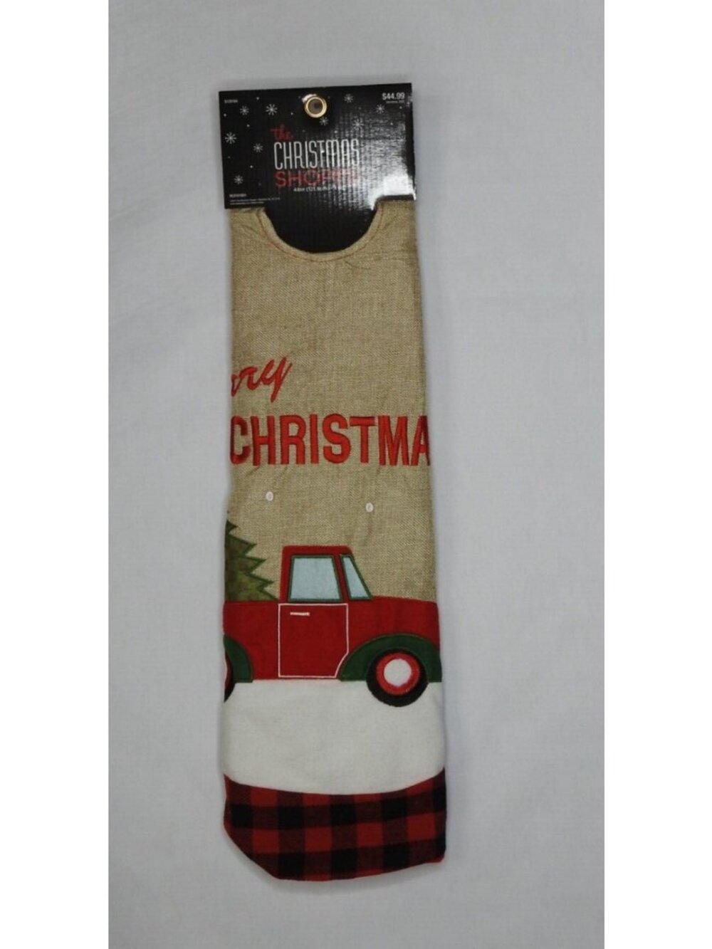 Christmas Tree Skirt Red Truck Buffalo Plaid Farmhouse Merry Christmas NIP